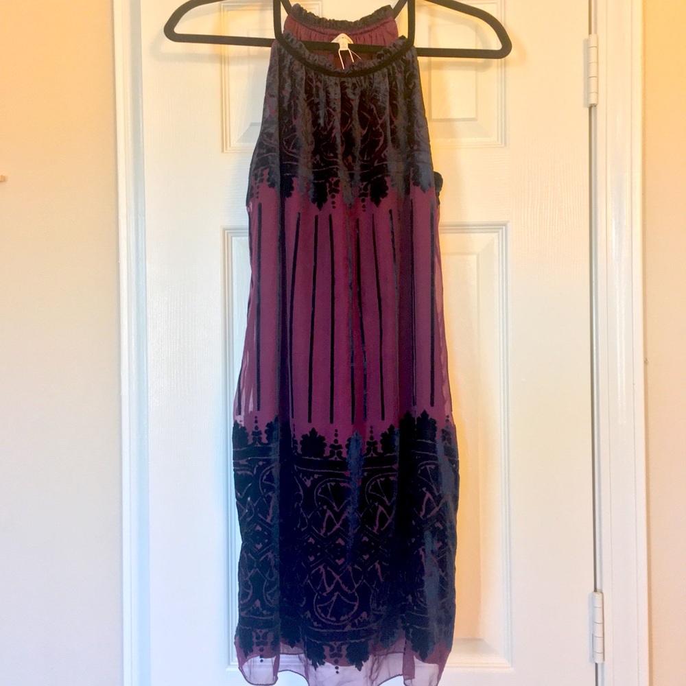 Highneck velvet cocktail dress (NWT)